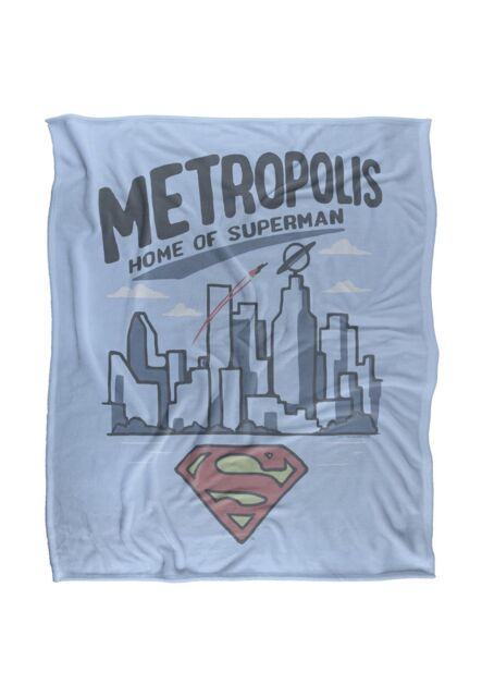 Warner Brothers Superman Officially Licensed Silky Touch Super Soft Throw Blanket 152 x 127 cm in White - image 1
