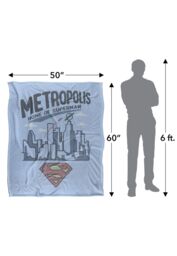 Warner Brothers Superman Officially Licensed Silky Touch Super Soft Throw Blanket 152 x 127 cm in White - thumbnail 5