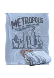 Warner Brothers Superman Officially Licensed Silky Touch Super Soft Throw Blanket 152 x 127 cm in White - thumbnail 2