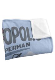 Warner Brothers Superman Officially Licensed Silky Touch Super Soft Throw Blanket 152 x 127 cm in White - thumbnail 3
