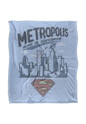 Warner Brothers Superman Officially Licensed Silky Touch Super Soft Throw Blanket 152 x 127 cm in White - thumbnail 1