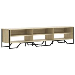 Berkfield Home TV Cabinet Sonoma Oak 180x34x41 cm Engineered Wood in Brown - Size: 180 x 34 x 41 cm - thumbnail 2