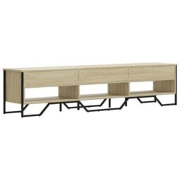 Berkfield Home TV Cabinet Sonoma Oak 180x34x41 cm Engineered Wood in Brown - Size: 180 x 34 x 41 cm - thumbnail 6