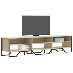 Berkfield Home TV Cabinet Sonoma Oak 180x34x41 cm Engineered Wood in Brown - Size: 180 x 34 x 41 cm - thumbnail 1