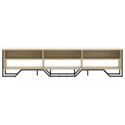 Berkfield Home TV Cabinet Sonoma Oak 180x34x41 cm Engineered Wood in Brown - Size: 180 x 34 x 41 cm - thumbnail 4