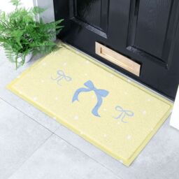 Artsy Mats Butter Yellow Bow Indoor Outdoor Doormat (70 x 40cm) - Size: 40 cm x 70 cm - thumbnail 2