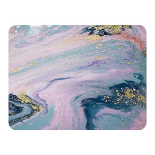Benjamin Tate Design Blue & Pink Marble Blanket in Natural - Size: 120 cm x 150 cm - image 1