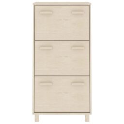 Berkfield Home Shoe Cabinet HAMAR Honey Brown 59.5x35x117 cm Solid Wood Pine - thumbnail 3