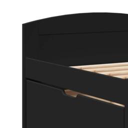 Berkfield Home Day Bed with 5 Drawers without Mattress IRUN Black 90x200 cm - thumbnail 9