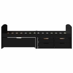 Berkfield Home Day Bed with 5 Drawers without Mattress IRUN Black 90x200 cm - thumbnail 5