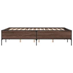 Berkfield Home Bed Frame without Mattress Brown Oak 140x200 cm - thumbnail 5