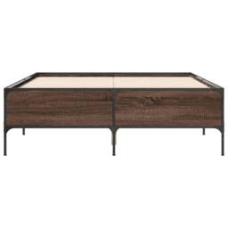 Berkfield Home Bed Frame without Mattress Brown Oak 140x200 cm - thumbnail 4