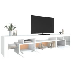 Berkfield Home TV Cabinet with LED Lights White 215x36.5x40 cm - thumbnail 6