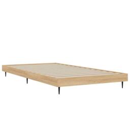 Berkfield Home Bed Frame Sonoma Oak 90x200 cm Engineered Wood in Light Tan - thumbnail 5