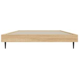 Berkfield Home Bed Frame Sonoma Oak 90x200 cm Engineered Wood in Light Tan - thumbnail 6