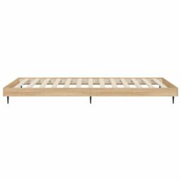 Berkfield Home Bed Frame Sonoma Oak 90x200 cm Engineered Wood in Light Tan - thumbnail 7