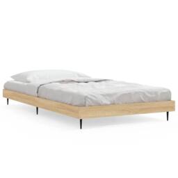 Berkfield Home Bed Frame Sonoma Oak 90x200 cm Engineered Wood in Light Tan - thumbnail 1