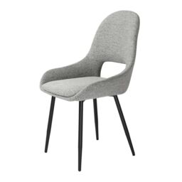 Home Garden Direct Pebble - Set of 2 Boucle Dining Chairs - Light Grey - thumbnail 5