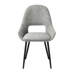 Home Garden Direct Pebble - Set of 2 Boucle Dining Chairs - Light Grey - thumbnail 4