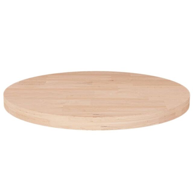 Berkfield Home Round Table Top √ò30x2, 5 cm Untreated Solid Wood Oak in Brown - image 1