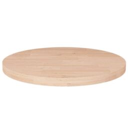 Berkfield Home Round Table Top √ò30x2, 5 cm Untreated Solid Wood Oak in Brown - thumbnail 1