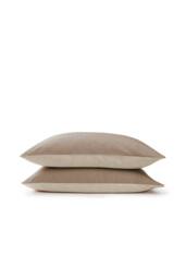 CHRISTY 'Relaxed Linen' Washed Finish Reversible Standard Pillowcase Pair in Beige - thumbnail 2