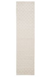 Kukoon Cream Beige Chequered Velvety Soft Rug in Light Beige - Size: 80 cm x 150 cm - thumbnail 6