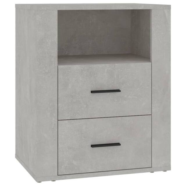 Berkfield Home Bedside Cabinet Concrete Grey 50x36x60 cm Engineered Wood - Size: 50 x 36 x 60 cm - image 1