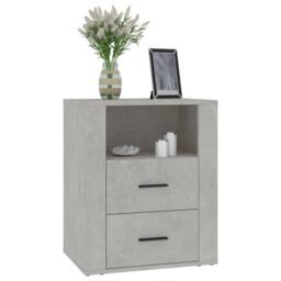 Berkfield Home Bedside Cabinet Concrete Grey 50x36x60 cm Engineered Wood - Size: 50 x 36 x 60 cm - thumbnail 4