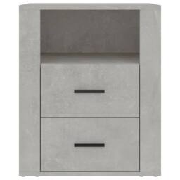 Berkfield Home Bedside Cabinet Concrete Grey 50x36x60 cm Engineered Wood - Size: 50 x 36 x 60 cm - thumbnail 6
