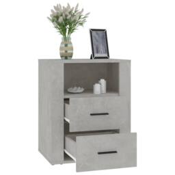 Berkfield Home Bedside Cabinet Concrete Grey 50x36x60 cm Engineered Wood - Size: 50 x 36 x 60 cm - thumbnail 5
