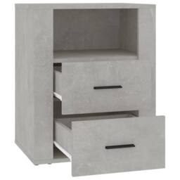 Berkfield Home Bedside Cabinet Concrete Grey 50x36x60 cm Engineered Wood - Size: 50 x 36 x 60 cm - thumbnail 7