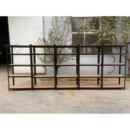 Kelvenix Garage Shed Racking Storage Shelving Units in Black - Size: 0.6m2 - thumbnail 5