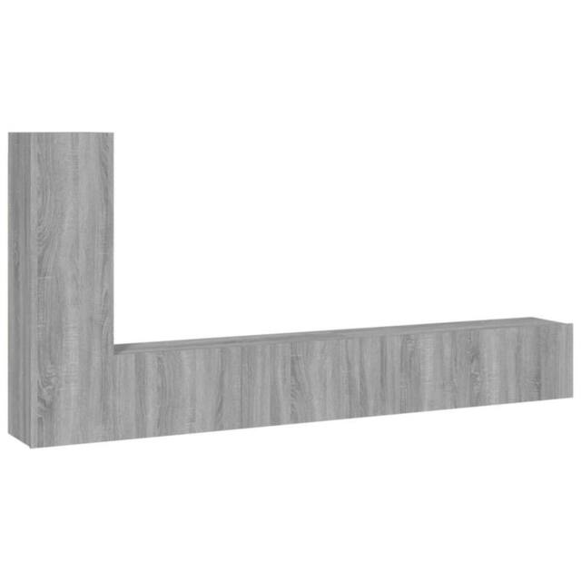 Berkfield Home 3 Piece TV Cabinet Set Grey Sonoma Engineered Wood - image 1