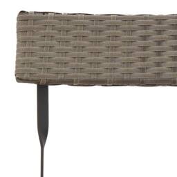 Berkfield Home 3 Piece Folding Bistro Set Grey Poly Rattan - thumbnail 8