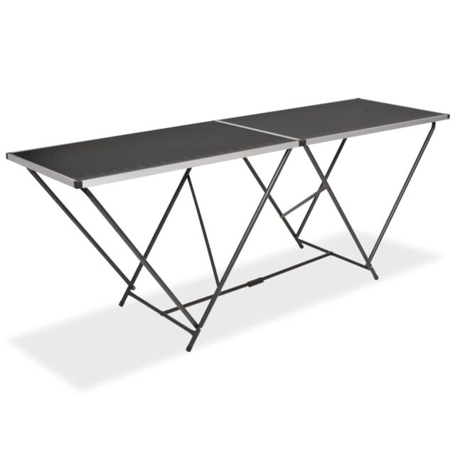 Berkfield Home Folding Pasting Table MDF & Aluminium 200x60x78 cm - Size: 200 x 60 x 78 cm - image 1