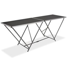 Berkfield Home Folding Pasting Table MDF & Aluminium 200x60x78 cm - Size: 200 x 60 x 78 cm - thumbnail 1