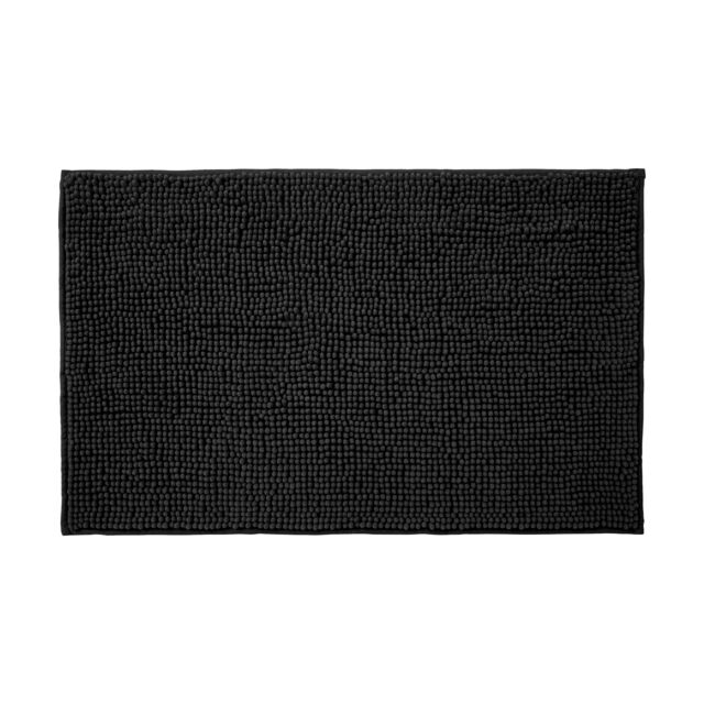 Allure Bath Fashions Chenille Bobble Bath Mat 60 x 90cm - Super Soft Microfibre & Non-Slip in Black - Size: 60 x 90 cm - image 1