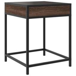 Berkfield Home Decorative Coffee Table with Infinity LED Brown Oak 40x40x51 cm - Size: 40 x 40 x 51 cm - thumbnail 8