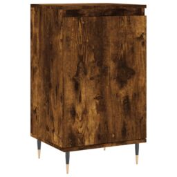 Berkfield Home Sideboard Smoked Oak 40x35x70 cm Engineered Wood in White - Size: 40 x 35 x 70 cm - thumbnail 2