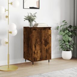 Berkfield Home Sideboard Smoked Oak 40x35x70 cm Engineered Wood in White - Size: 40 x 35 x 70 cm