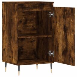 Berkfield Home Sideboard Smoked Oak 40x35x70 cm Engineered Wood in White - Size: 40 x 35 x 70 cm - thumbnail 6