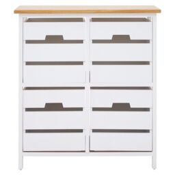 Orsina Stylish 4 Drawer Chest, Modern Chest Of Drawers For Livingroom, Sleek Minimalist Storage Chest For Lounge in White - thumbnail 1