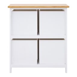 Orsina Stylish 4 Drawer Chest, Modern Chest Of Drawers For Livingroom, Sleek Minimalist Storage Chest For Lounge in White - thumbnail 2