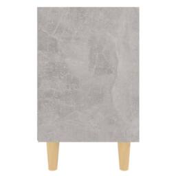 Berkfield Home Bed Cabinet with Solid Wood Legs Concrete Grey 40x30x50 cm - Size: 40 x 30 x 50 cm - thumbnail 5