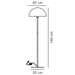 Nordlux Modern Indoor Floor Lamp Black Metal E27 Dome Shade - Mains Powered, IP20 - thumbnail 4