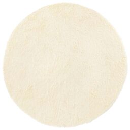Berkfield Home Shaggy Rug High Pile NAVARRA Cream 120x120 cm Polyester - Size: Medium - thumbnail 2