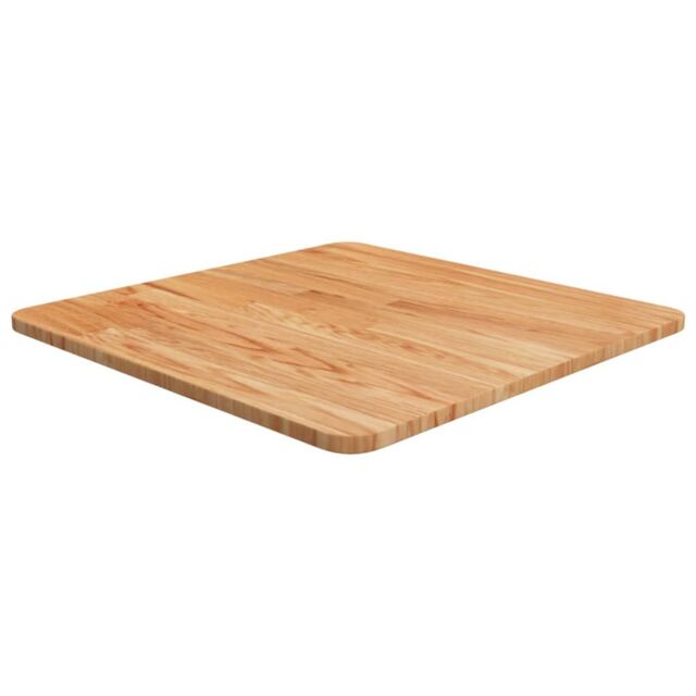 Berkfield Home Square Table Top Light Brown 50x50x1.5cm Treated Solid Wood Oak - Size: 50x50x1.5 cm - image 1