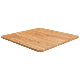 Berkfield Home Square Table Top Light Brown 50x50x1.5cm Treated Solid Wood Oak - Size: 50x50x1.5 cm - thumbnail 1