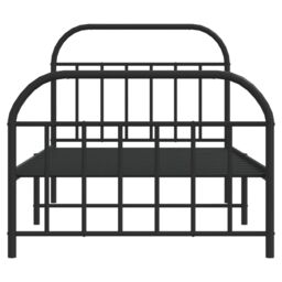 Berkfield Home Metal Bed Frame with Headboard & Footboard Black 107x203 cm - thumbnail 6